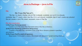 Lesson - 1 java io Package