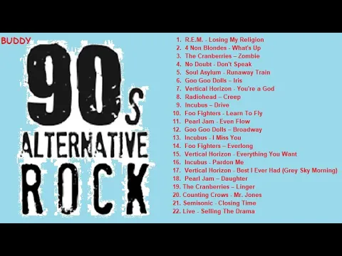 Alternative Rock Of 90's│Vertical Horizon│4Non Blondes│The Cranberries│No Doubt│R.E.M
