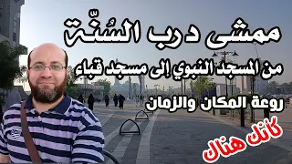 روعة المكان والزمان ممشى درب السنة من المسجد النبوي إلى مسجد قباء 