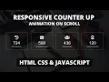 Responsive Counter up Animation on Scroll using HTML CSS jQuery