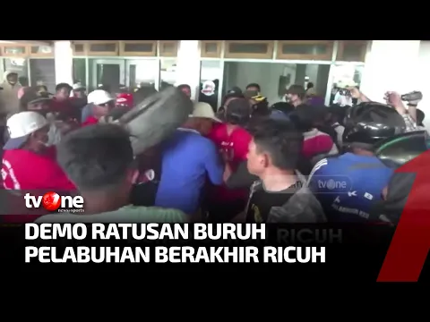 Demo Buruh Geruduk Kantor DPRD Diwarnai Kericuhan