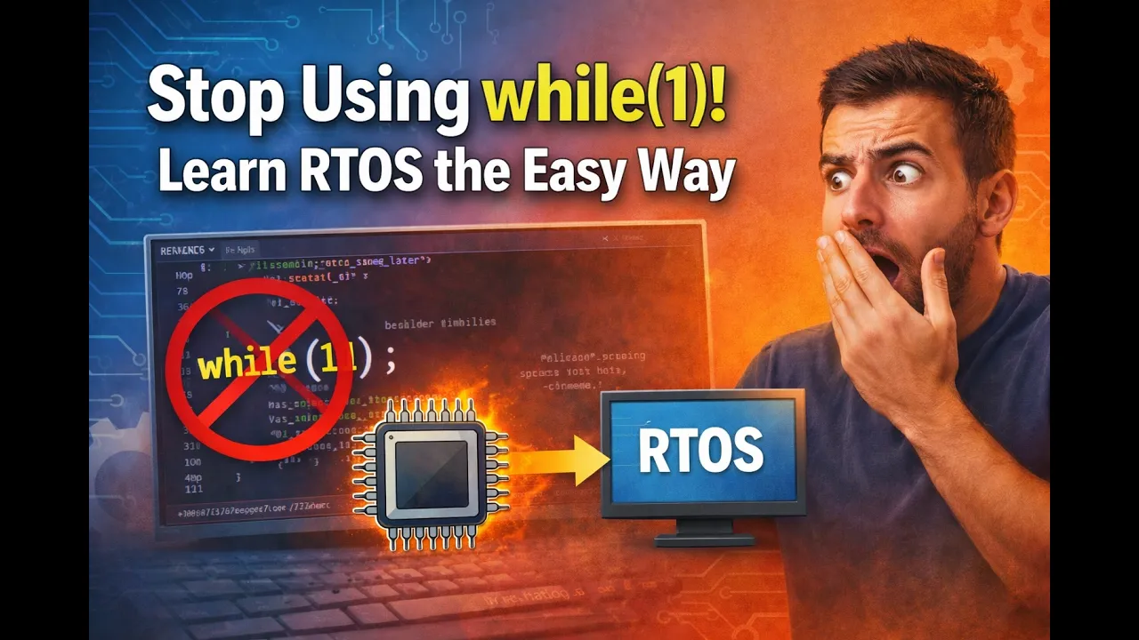 Stop Using while(1)! Learn RTOS the Easy Way #embeddedc #programming #automobile