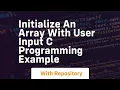 initialize an array with user input c programming example