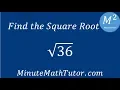 Find the Square Root 36