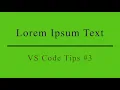 Lorem Ipsum text - VS Code 3