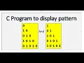 C program to print 0 1 patterns Pattern programming zero one pattern