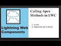 Lightning Web Components Wire and Imperative Apex Server Calls in LWC