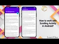 Android Studio Tutorial How to work with Scrolling Activity in Android