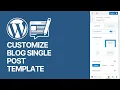 How To Customize Blog Single Post Template in Astra WordPress Theme FREE