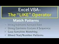 Excel VBA Like Operator