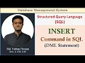 Lec 62 INSERT command in SQL DML Statement DBMS Bangla Tutorial