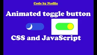 Animated toggle button CSS and JavaScript
