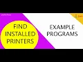 A Java Program To Find All Installed Printers In Your Computer