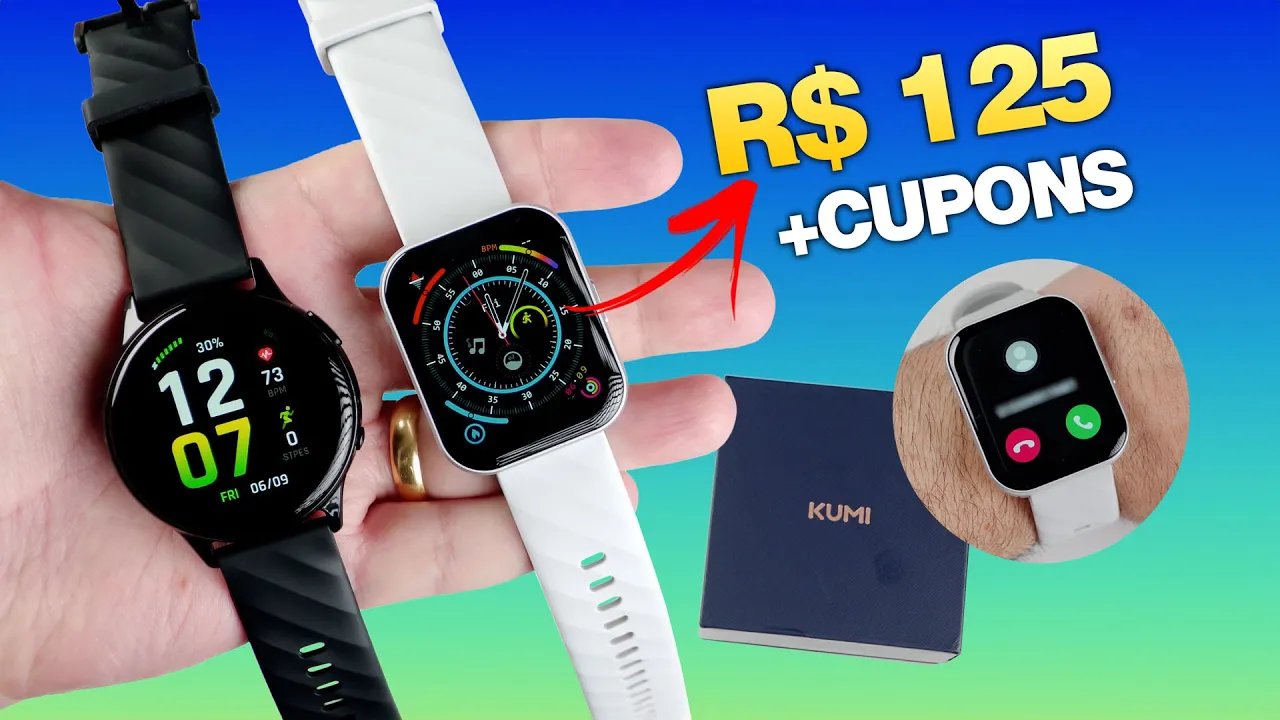 Estes Smartwatches estão MUITO BARATOS - Kumi KU6 META e Kumi GW5 LANÇAMENTO!