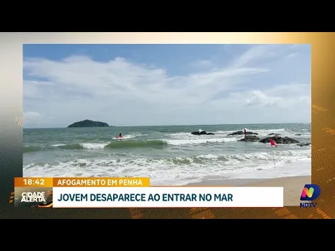 Alerta nas águas: buscas intensivas para encontrar jovem desaparecido na praia de Penha