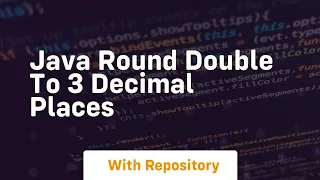 java round double to 3 decimal places