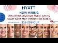 HYATT CAREERS 18-20 HOURLY GUEST RESERVATIONS