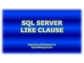 SQL Server Like Clause