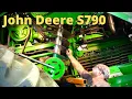 John Deere S790 - How to repair the clean grain and unload system after harvesting down corn