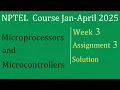 Week-3 Solution Microprocessors And Microcontrollers NPTEL Course Jan-April 2025 InfoXel