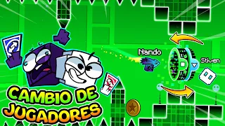 !!!GEOMETRY DASH PERO CAMBIA EL JUGADOR!!! | Geometry Dash 2.2