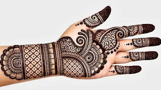 Easy arabic mehndi design | simple mehndi design for hand | front hand simple mehandi | Mehendi
