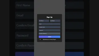 Create Sign Up Form Using React JS Tailwind CSS