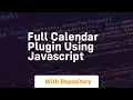 Full calendar plugin using javascript