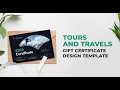 Tours and Travels Gift Certificate Design Template