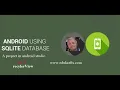 The android application with Sqlite Database-part-8