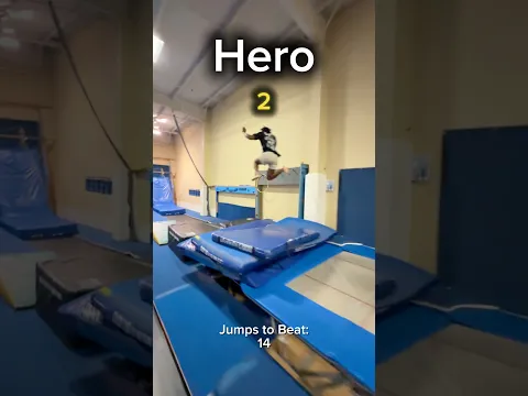 Bounce across the trampolines & back in the least jumps 🤔
