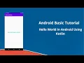 Hello World In Android Using Kotlin Language