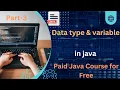 Data type and variables in java Part - 3 Primitive and non primitive data type