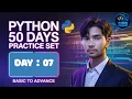 Python Practice Set Day-07 Python Practice Set For Beginner Problem Solving Using Python