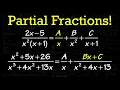 Ultimate Partial Fraction Decomposition Study Guide how setup