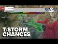 Shower thunderstorm chances linger in Las Vegas with below-average temperatures