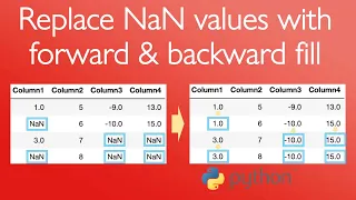 Replace NaN values in pandas DataFrame with forward backward fill