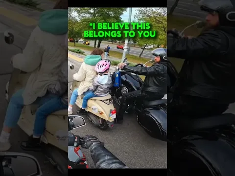 Biker gave her the sweetest gift❤️
