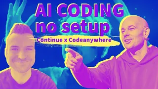 AI Coding Assistant Continue dev in Codeanywhere No Setup Required
