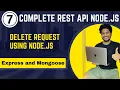 DELETE request in REST API using nodejs and MongoDb in Hindi