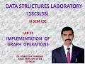 Lab 11 Implementation of graph operations