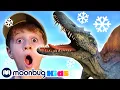 Download Lagu Snow \u0026 Dinosaur Eggs at Dino HQ | Jurassic Tv | Dinosaurs and Toys | T Rex Family Fun