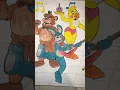 FNAF Coloring Book PAGE 71 TOY CHICA TOY BONNIE - FREDDY
