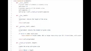 Data Structure and Algorithms - Implement Dynamic Array in Python