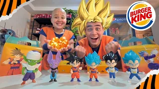 COMPLETEI A NOVA COLEÇÃO DO DRAGON BALL SUPER DO BURGUER KING !!! Figuritalo completando coleção