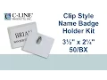 Clip Style Name Badge Holder Kit 3 - x 2-