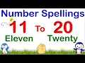 Download Lagu Number Names 11 to 20 | 11 - 20 Number Spellings | Eleven to Twenty Spelling | Number Names For Kids