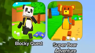 Super Bear Adventure VS Blocky Quest 3D Platformer 