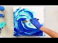 MUST SEE Easy 3D Ocean Wave Acrylic Pour Painting Fluid Art for Beginners