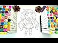 Satisfying Coloring with Markers Cute Chibi Girl Coloring Page